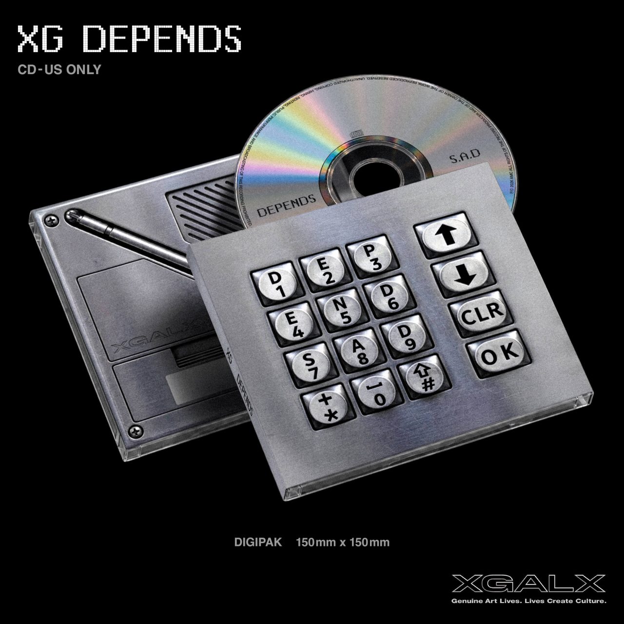 XG DEPENDS official US-exclusive CD digipak artwork